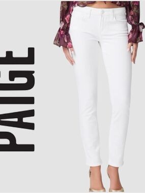 PAIGE
Skyline Ankle Peg Jeans in Optic White Size: 27
